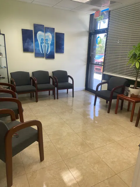 Office waiting room cleaned and arranged for patients